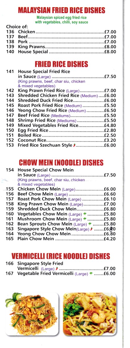 Menu of China Palace, Takeaway in Criccieth